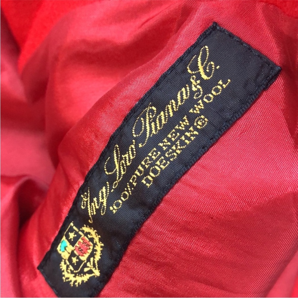 Valentino Red Round-Neck Button-Front Long Jacket - Picture 4 of 10